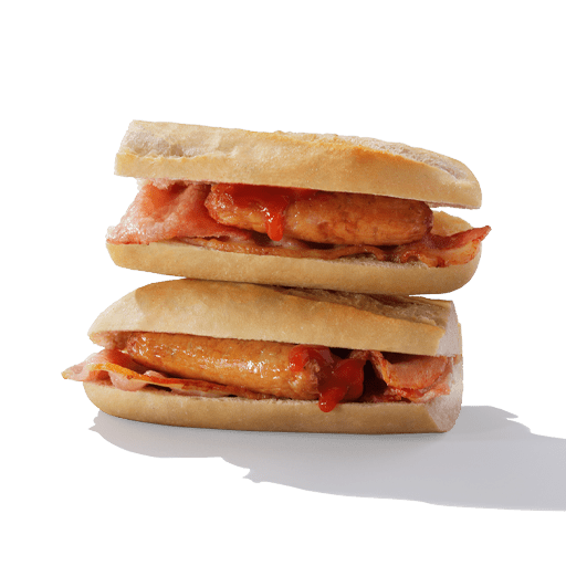Bacon and Sausage Breakfast Baguette